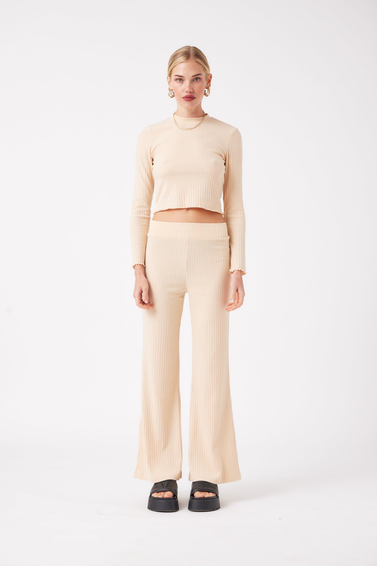 Luna Flare Pant- Cream