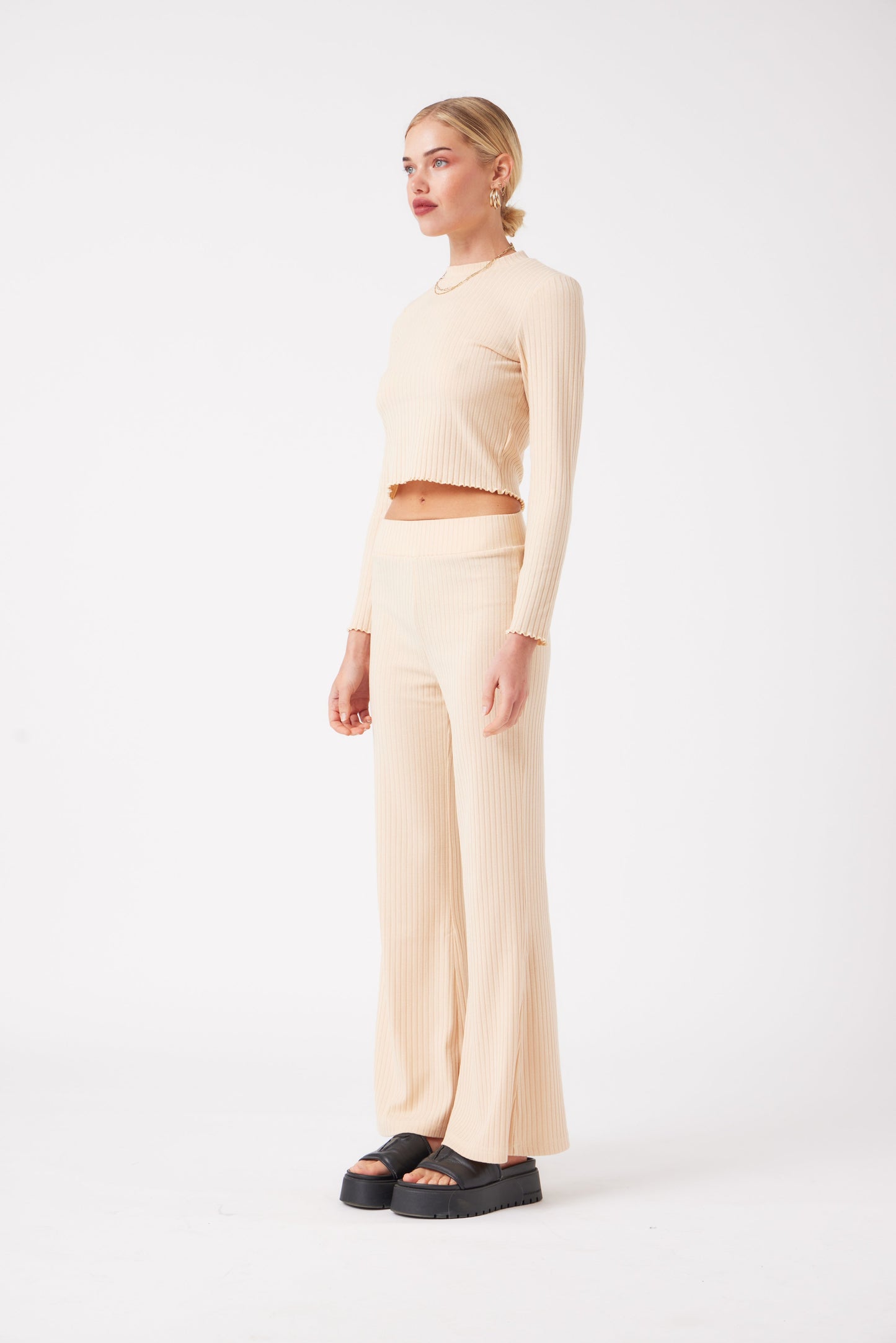 Luna Flare Pant- Cream