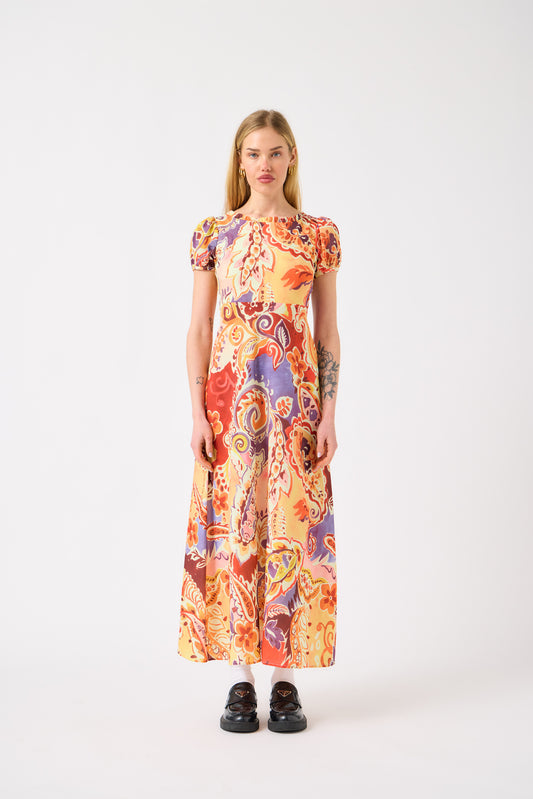 Suki Printed Backless Maxi Dress