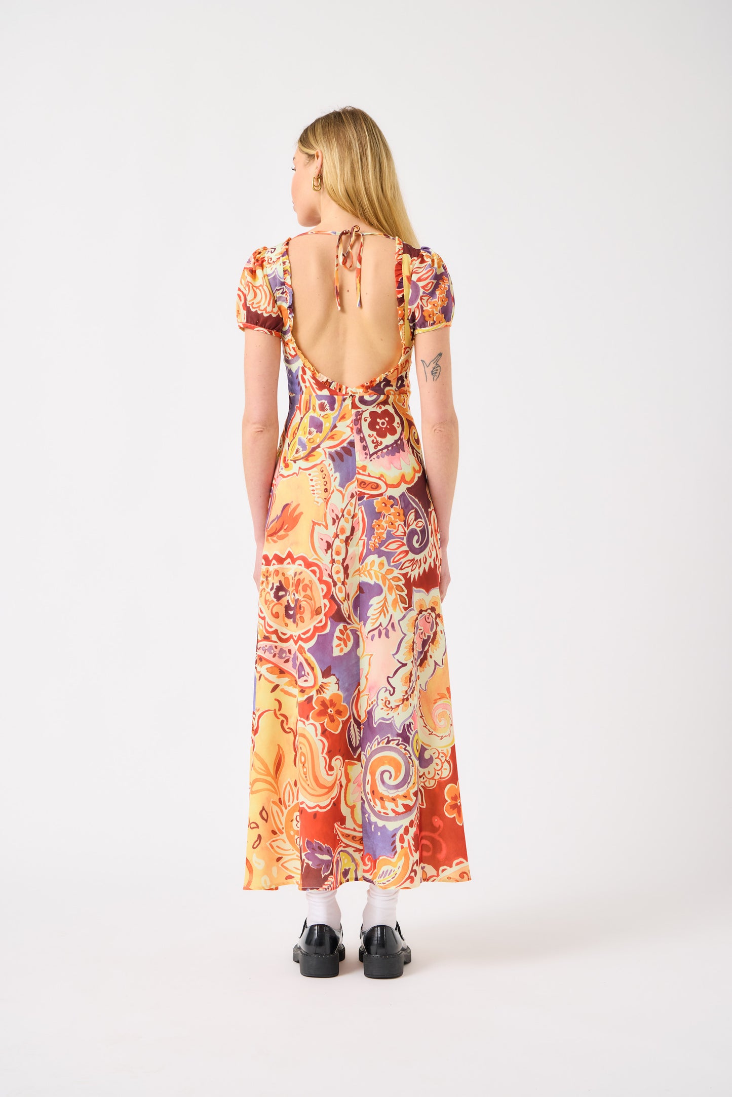 Suki Printed Backless Maxi Dress