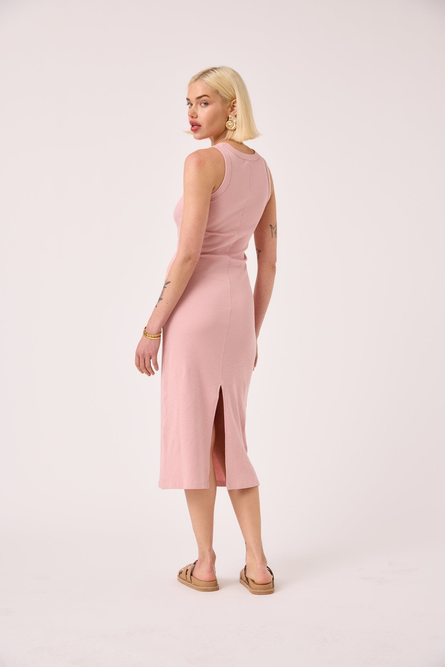 Sunny Knit Cutout Midi Dress